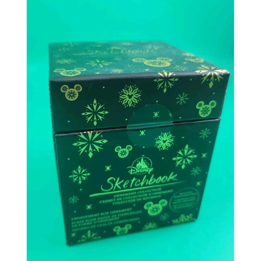 Disney Parks Sketchbook Ornament Cinderella Castle Engagement Ring Box - New